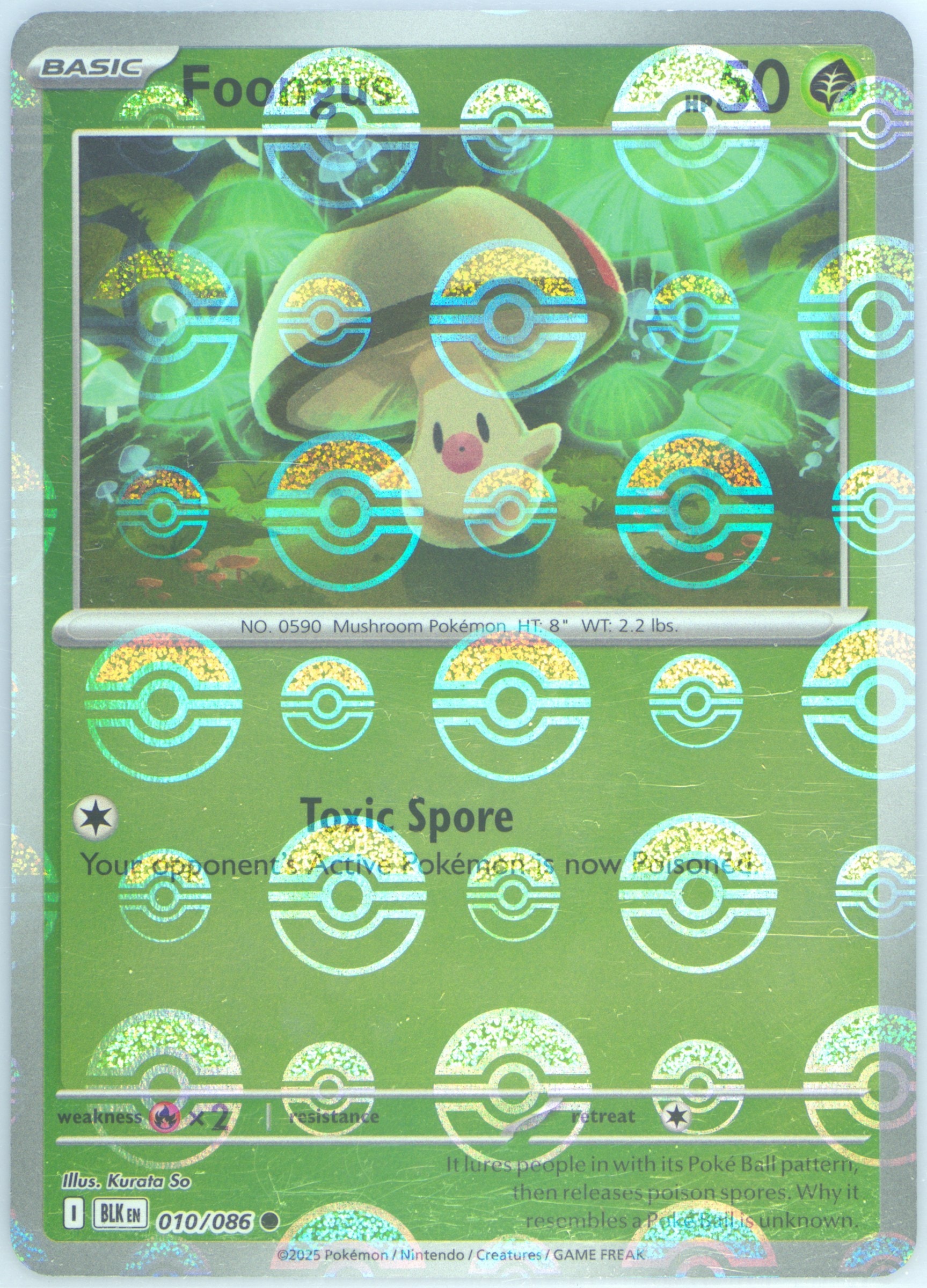 Foongus (Poke Ball Pattern) 010/086 card from SV: Black Bolt