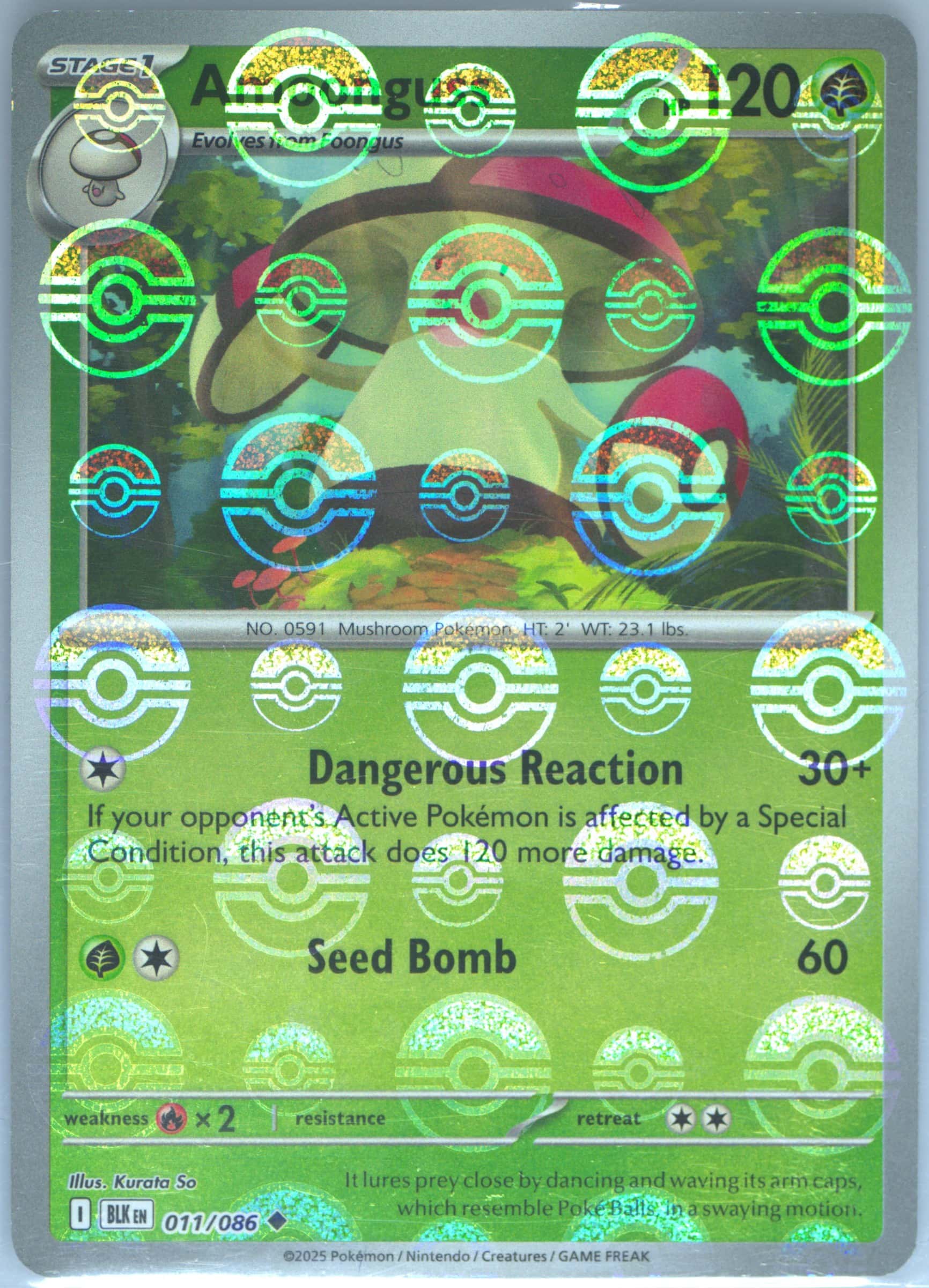 Amoonguss (Poke Ball Pattern) 011/086 card from SV: Black Bolt