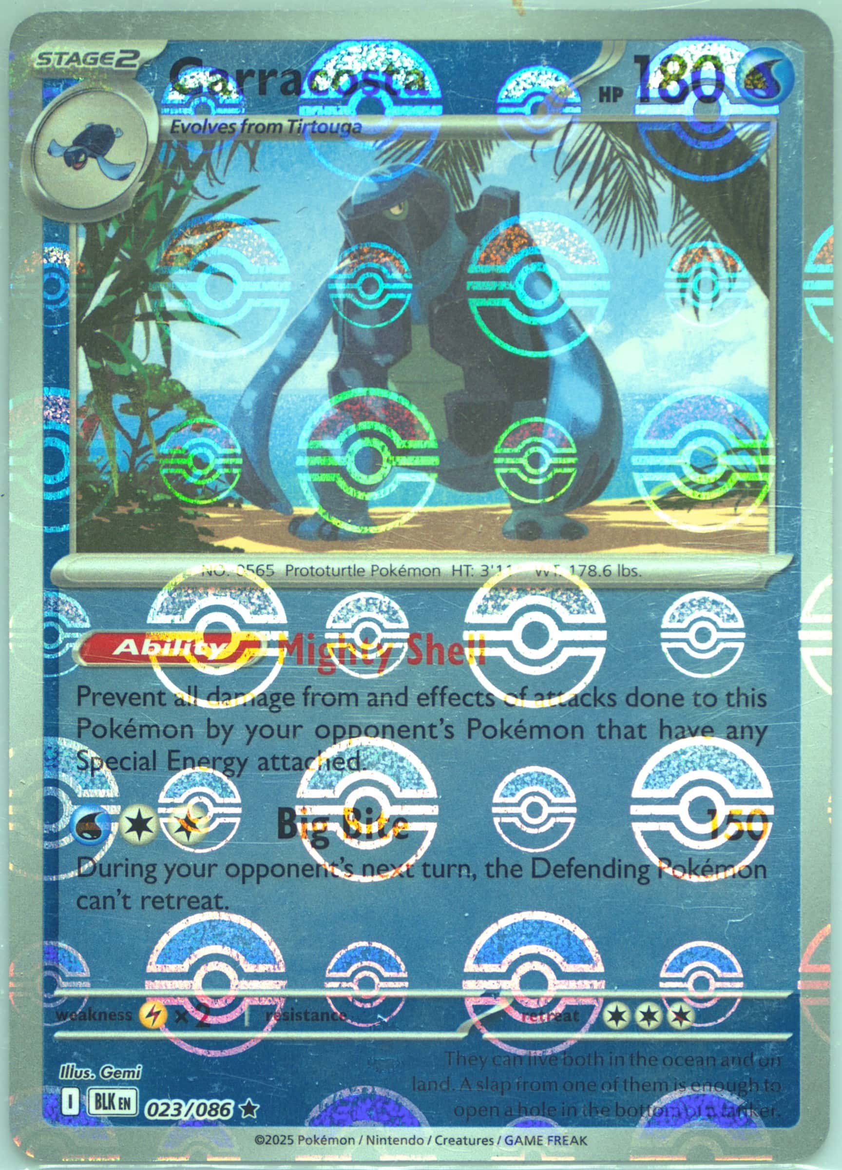 Carracosta (Poke Ball Pattern) 023/086 card from SV: Black Bolt