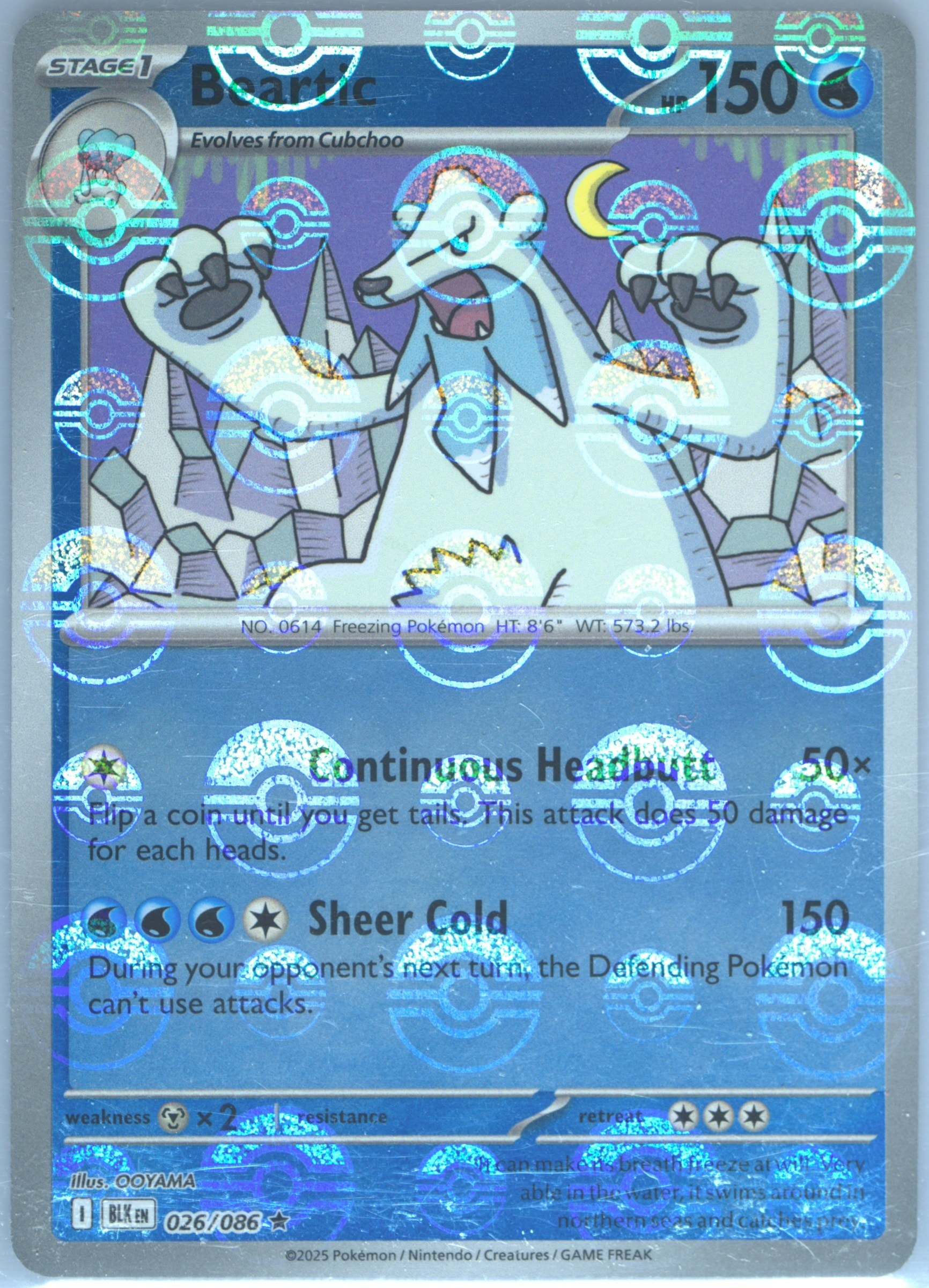 Beartic (Poke Ball Pattern) 026/086 card from SV: Black Bolt