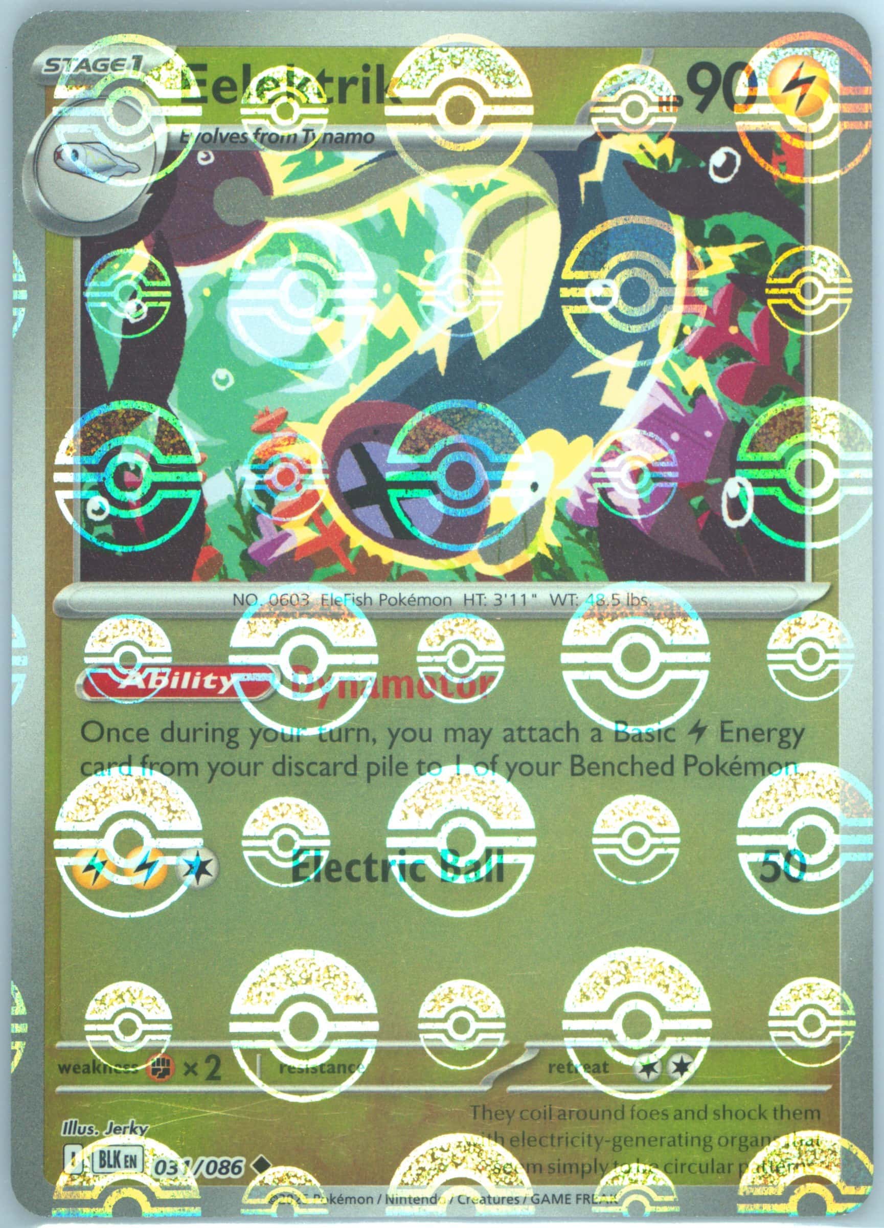Eelektrik (Poke Ball Pattern) 031/086 card from SV: Black Bolt