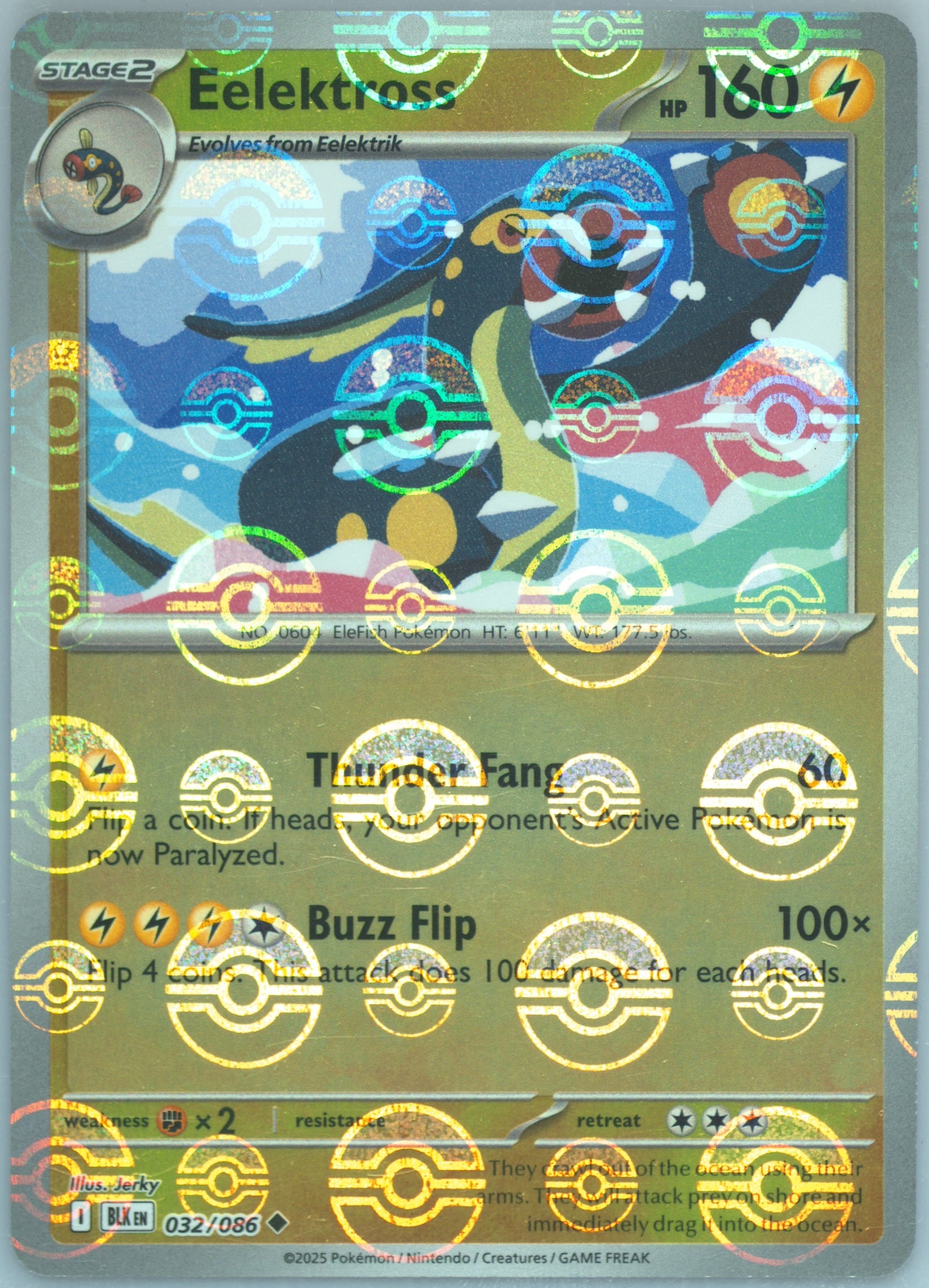 Eelektross (Poke Ball Pattern) 032/086 card from SV: Black Bolt