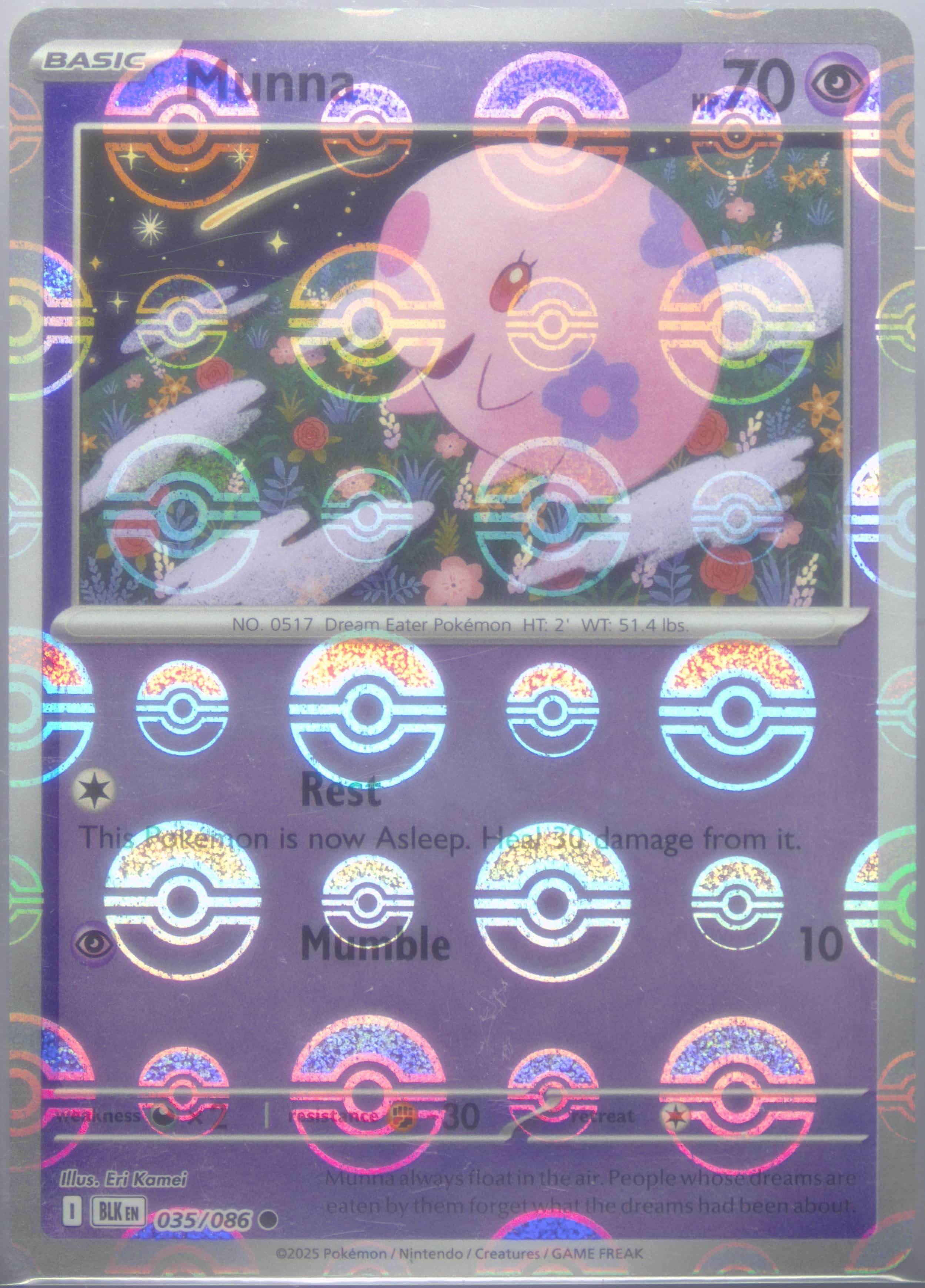 Munna (Poke Ball Pattern) 035/086 card from SV: Black Bolt