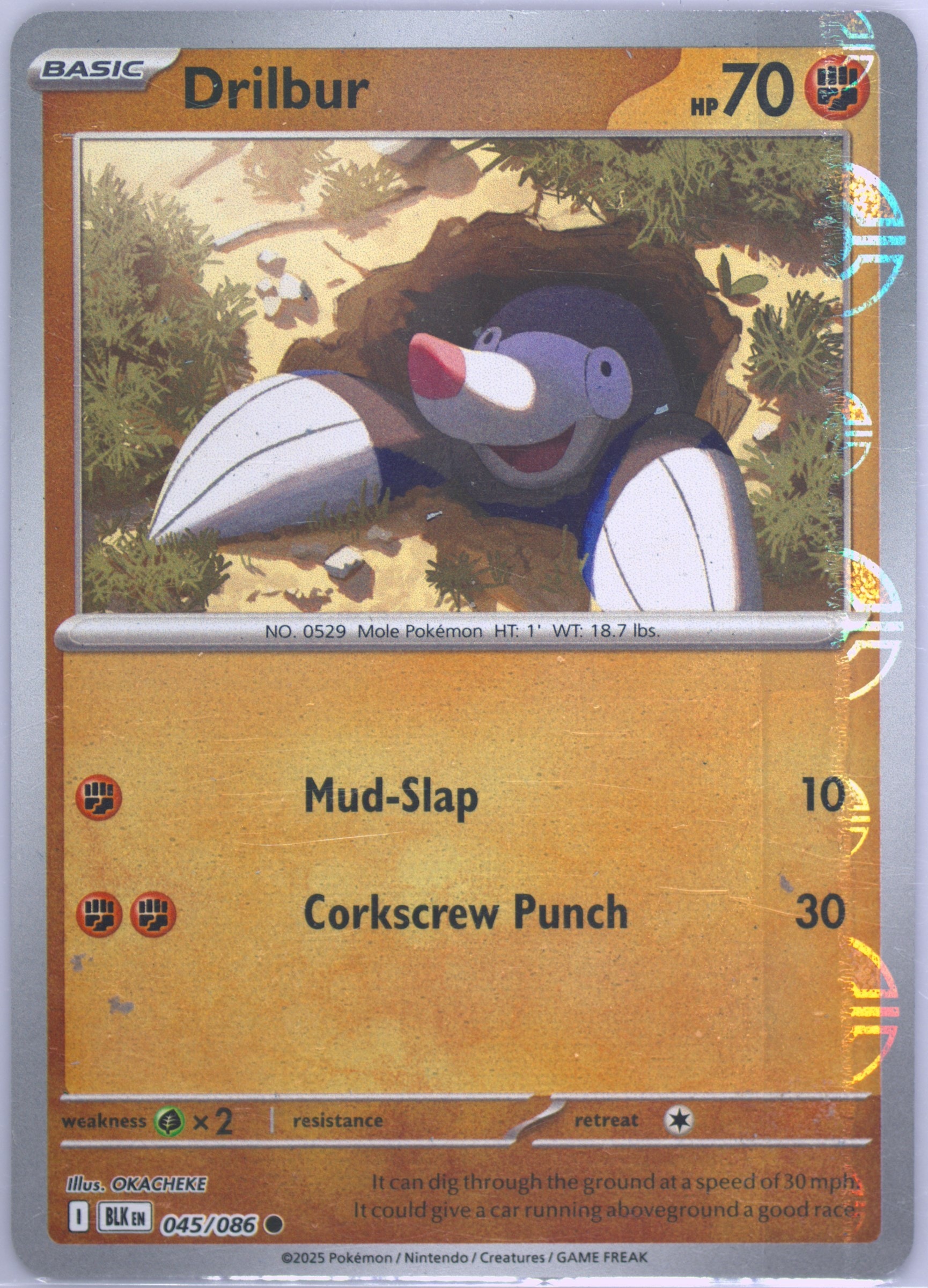 Drilbur (Poke Ball Pattern) 045/086 card from SV: Black Bolt