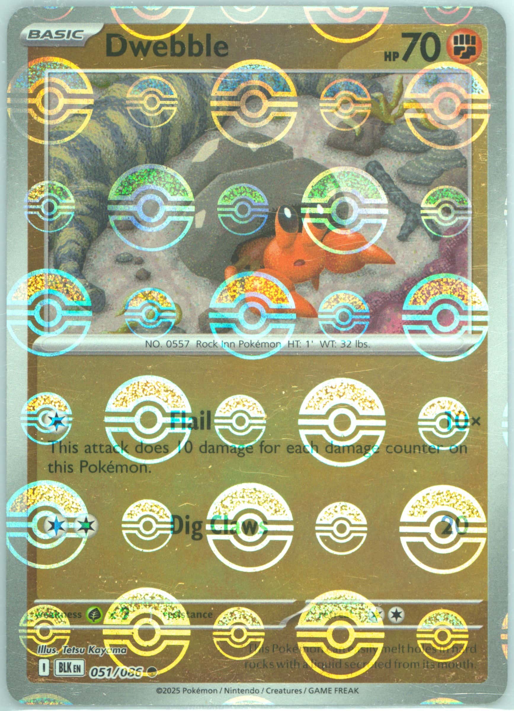 Dwebble (Poke Ball Pattern) 051/086 card from SV: Black Bolt