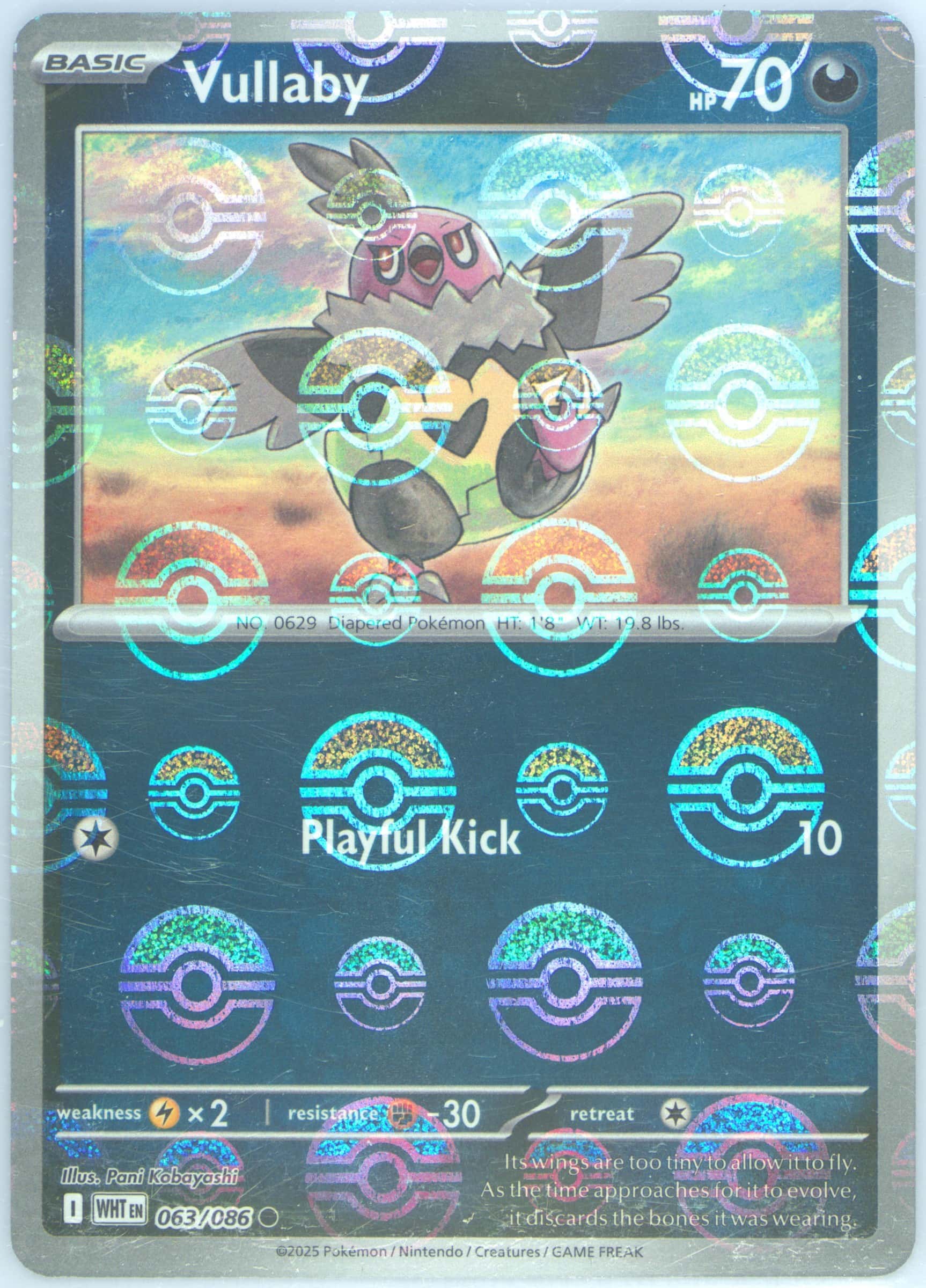 Vullaby (Poke Ball Pattern) 063/086 card from SV: White Flare