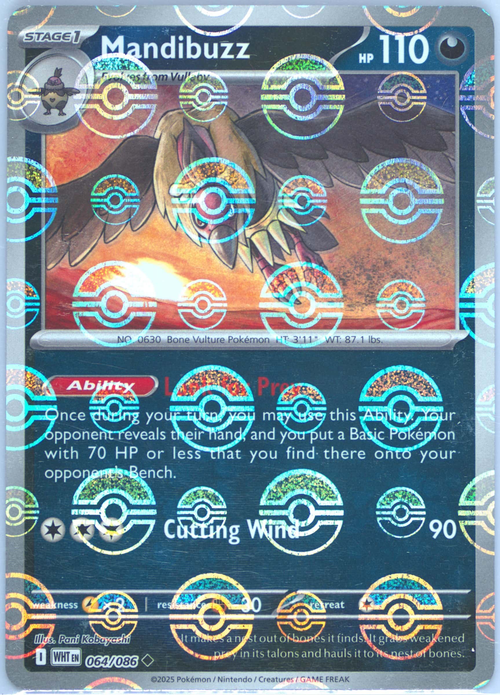 Mandibuzz (Poke Ball Pattern) 064/086 card from SV: White Flare