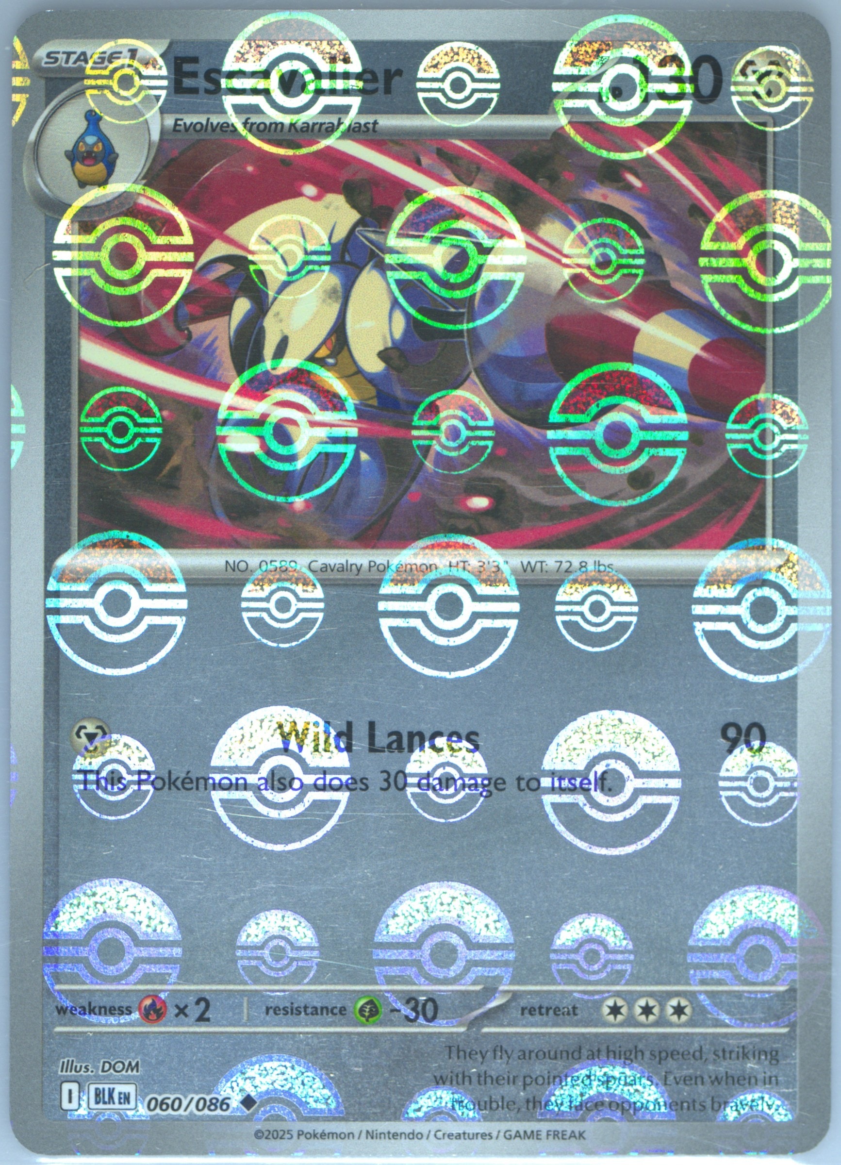 Escavalier (Poke Ball Pattern) 060/086 card from SV: Black Bolt