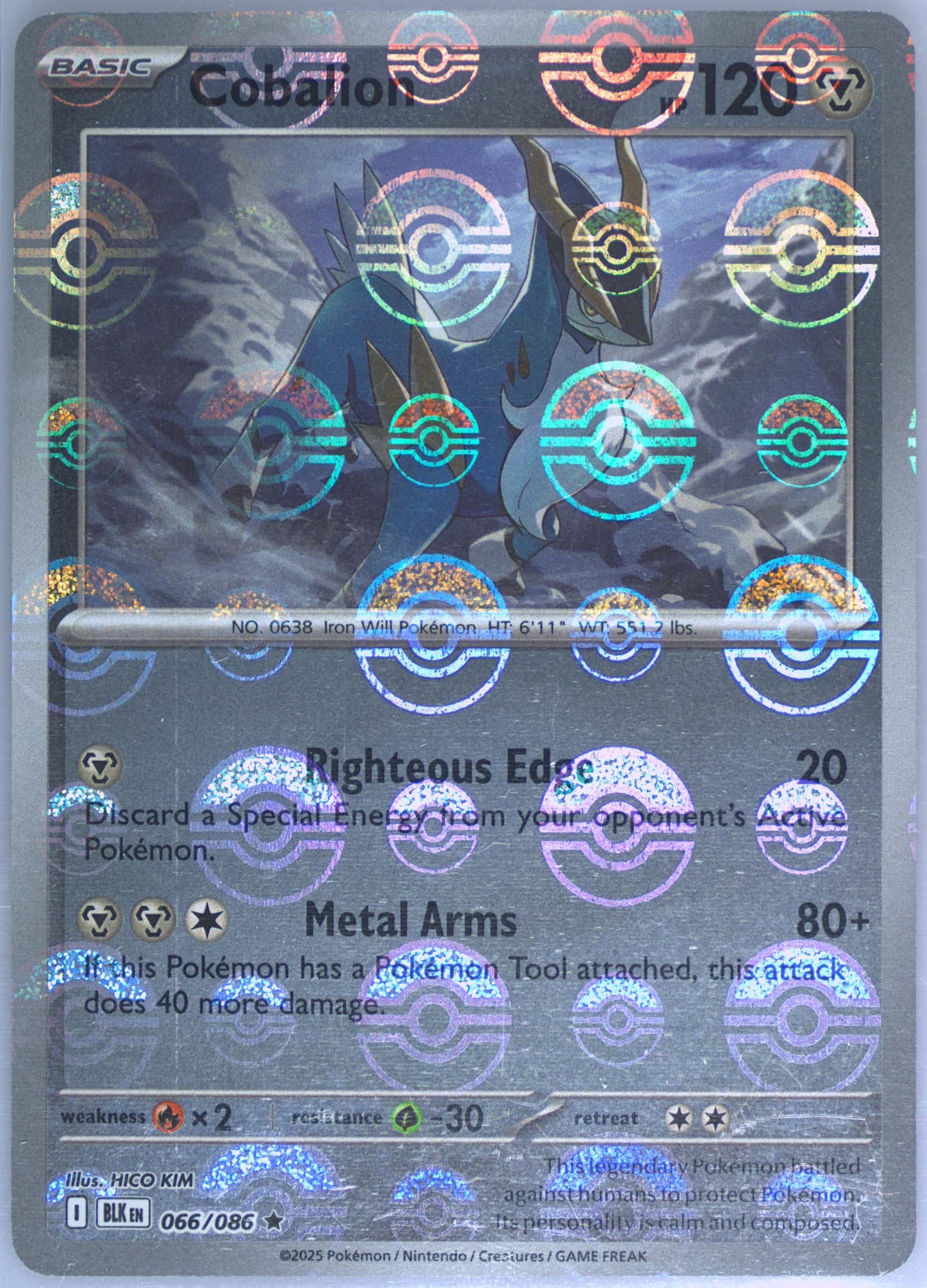 Cobalion (Poke Ball Pattern) 066/086 card from SV: Black Bolt
