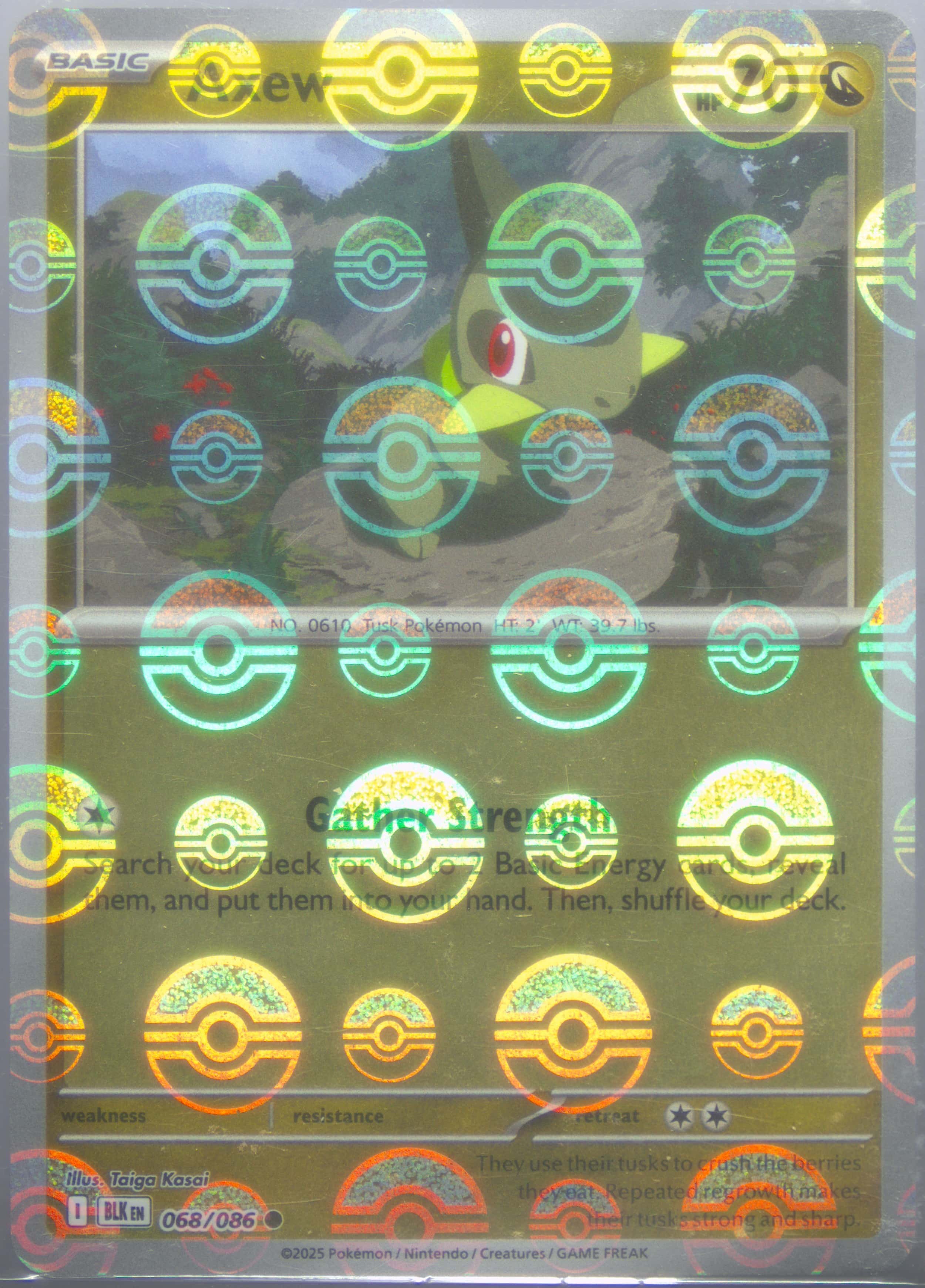 Axew (Poke Ball Pattern) 068/086 card from SV: Black Bolt
