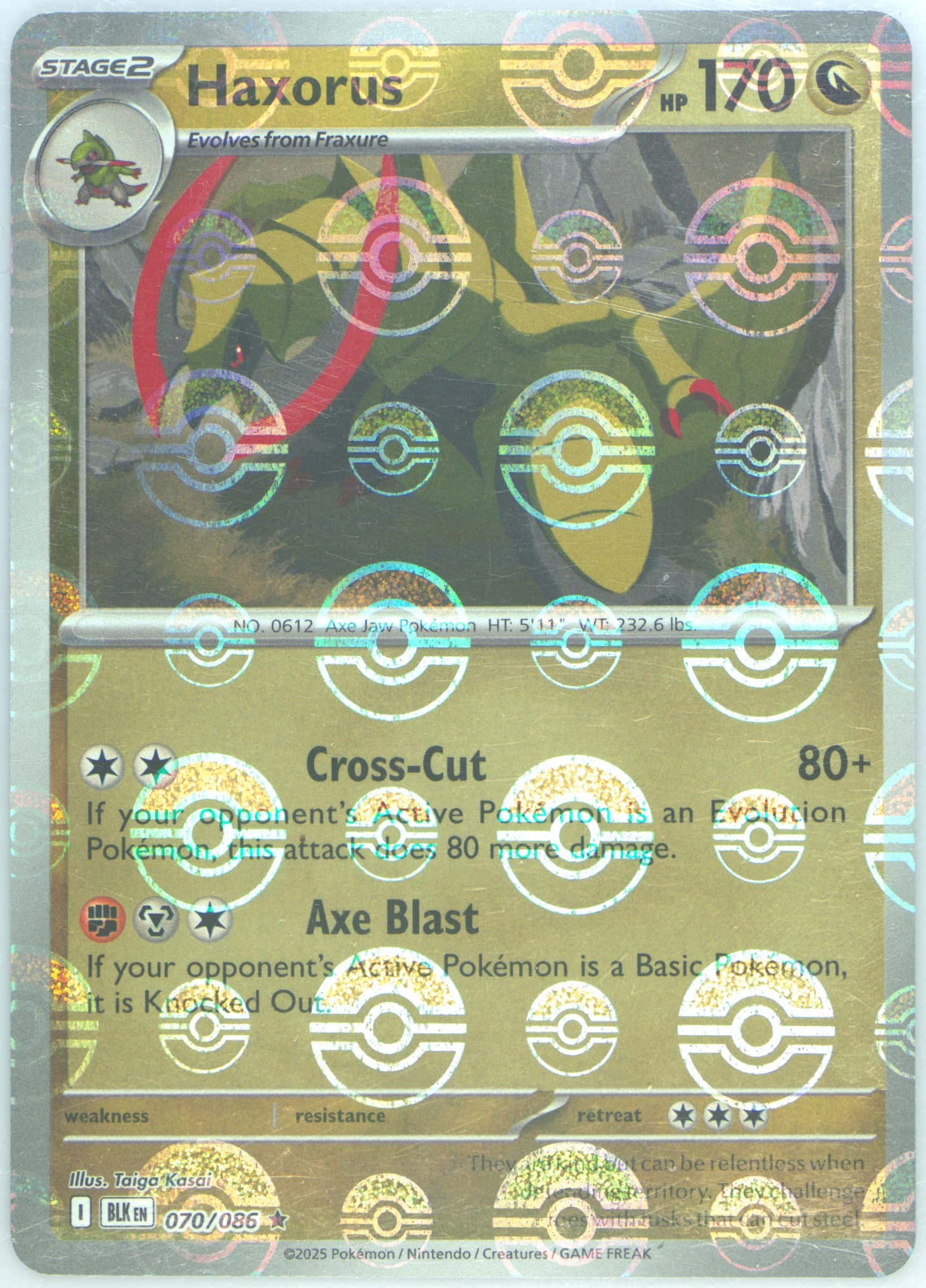 Haxorus (Poke Ball Pattern) 070/086 card from SV: Black Bolt