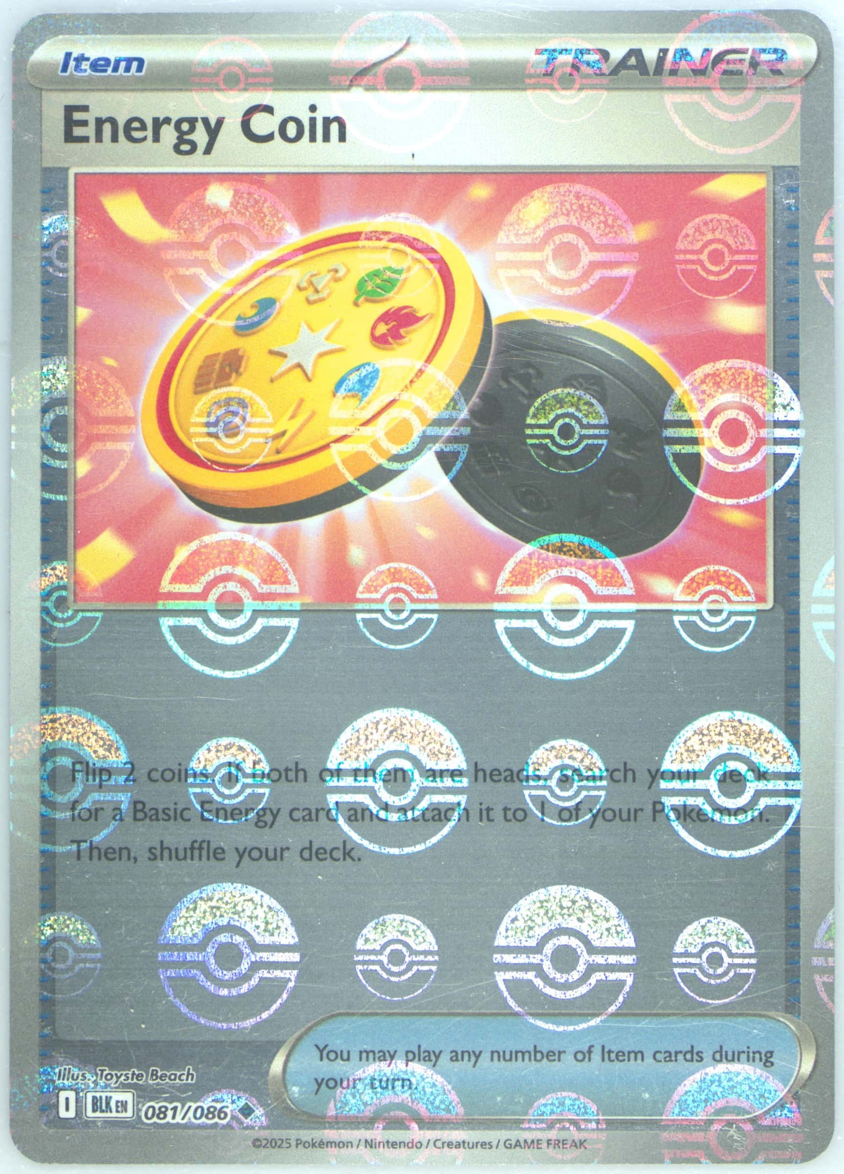 Energy Coin (Poke Ball Pattern) 081/086 card from SV: Black Bolt