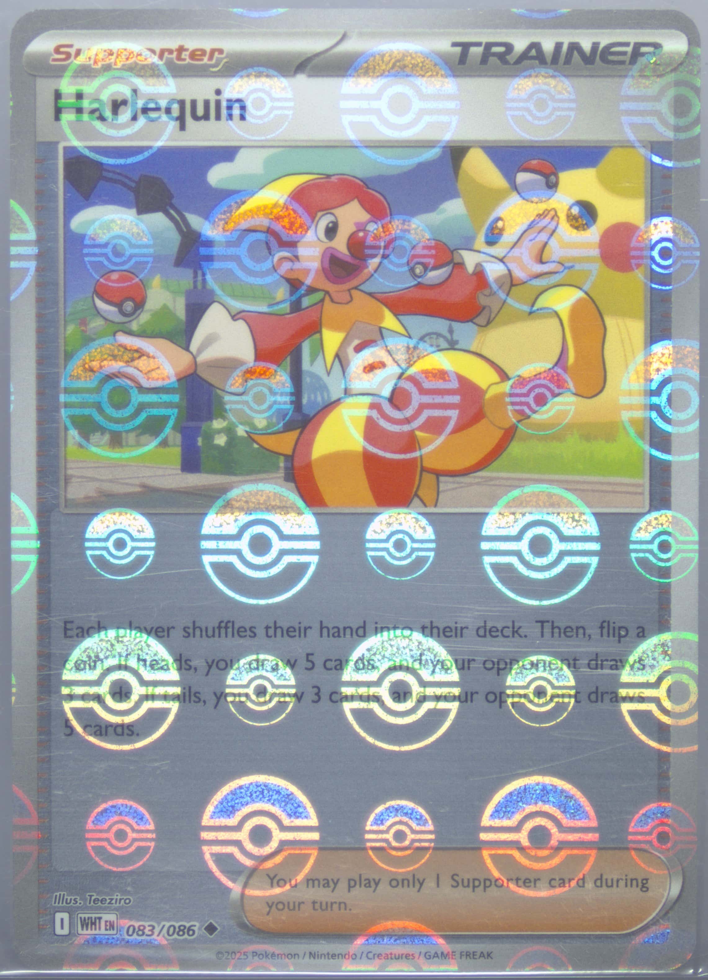 Harlequin (Poke Ball Pattern) 083/086 card from SV: White Flare