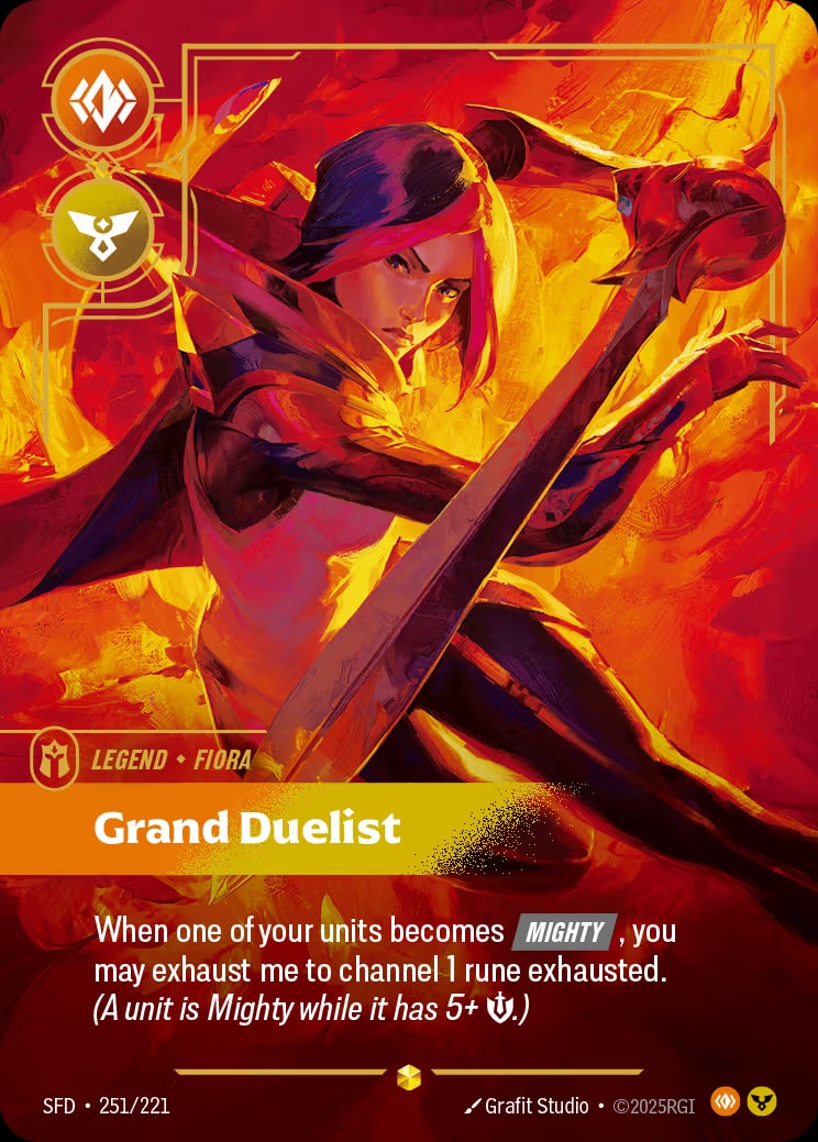 Fiora - Grand Duelist (Overnumbered) 251/221 card from Spiritforged